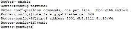 Configure full 128 bit address