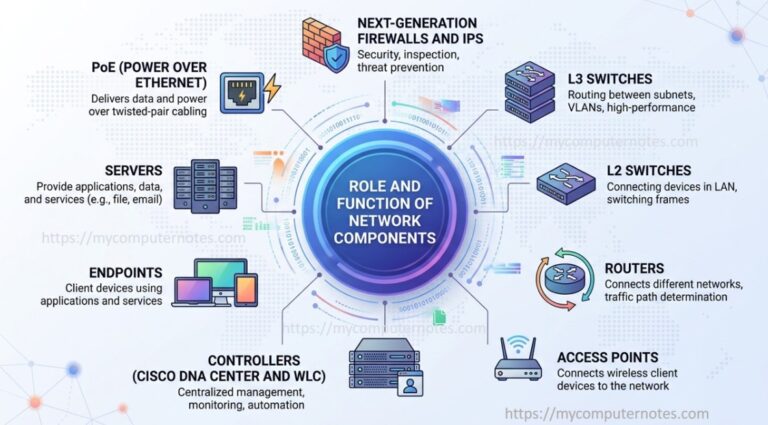 role and function of network components