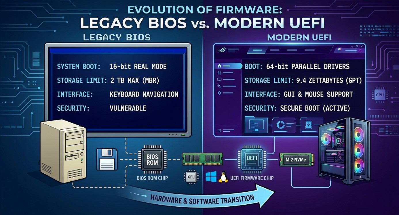 Legacy bios vs uefi
