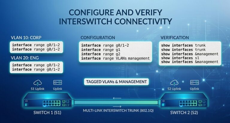 configure and verify inter switch connectivity