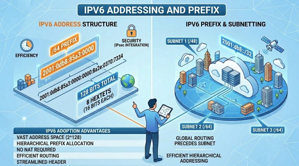 ipv6 addressing and prefix