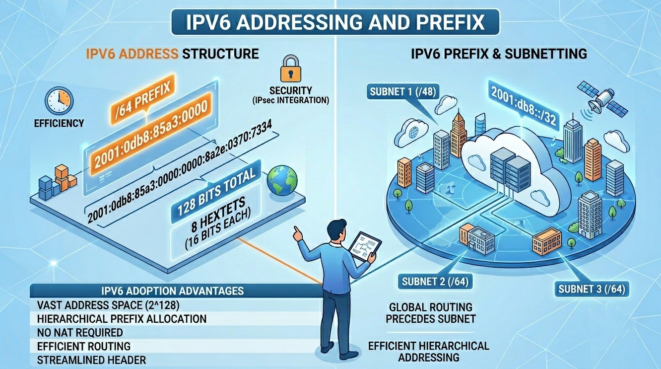 ipv6 addressing and prefix